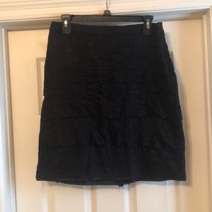 black lace skirt